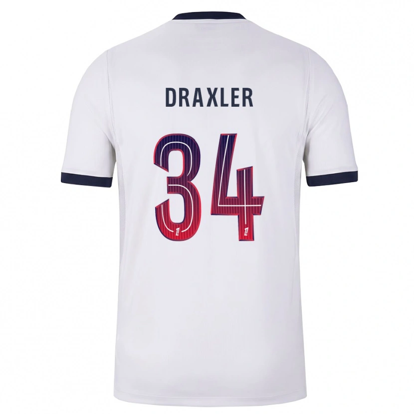 Danxen Herren Julian Draxler #34 Weiß Schwarz Rot Auswärtstrikot Trikot 2026/27 T-Shirt Österreich
