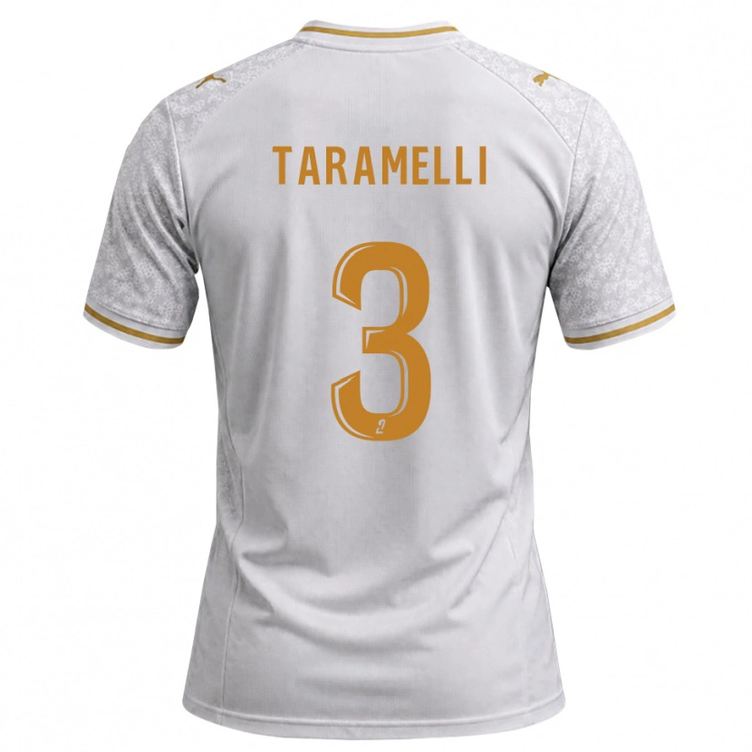 Danxen Herren Valentin Taramelli #3 Weiß Grau Goldrute Auswärtstrikot Trikot 2026/27 T-Shirt Österreich