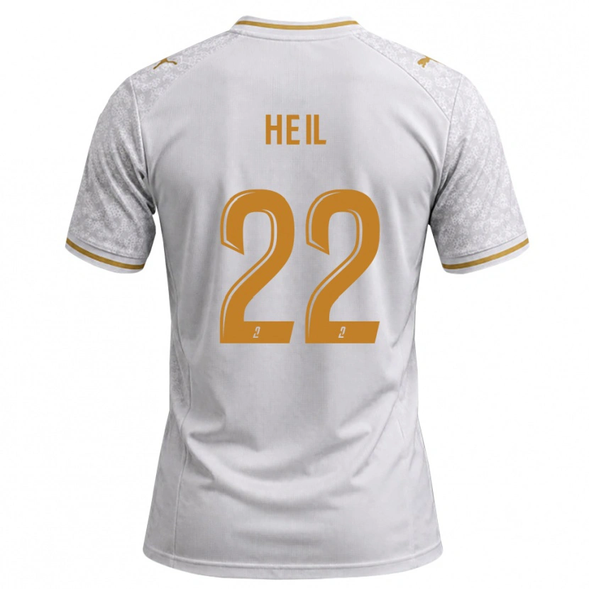 Danxen Herren Manon Heil #22 Weiß Grau Goldrute Auswärtstrikot Trikot 2026/27 T-Shirt Österreich