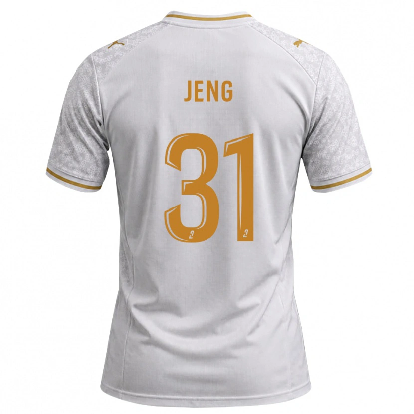 Danxen Herren Malcolm Jeng #31 Weiß Grau Goldrute Auswärtstrikot Trikot 2026/27 T-Shirt Österreich