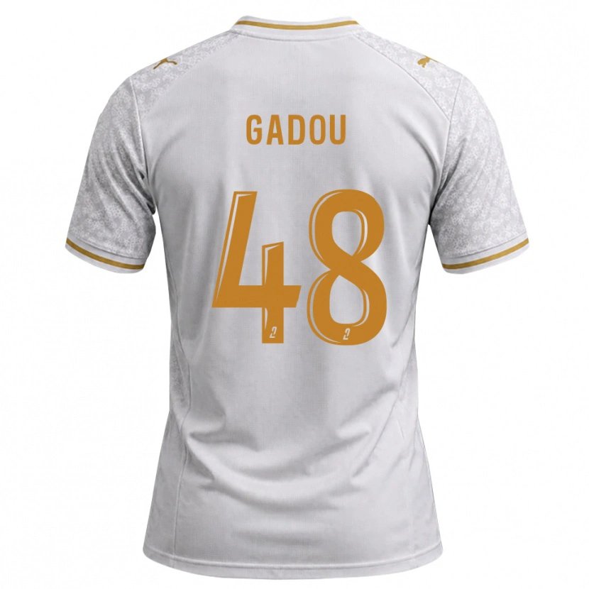 Danxen Herren Arone Gadou #48 Weiß Grau Goldrute Auswärtstrikot Trikot 2026/27 T-Shirt Österreich