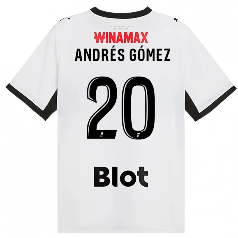 Danxen Herren Carlos Andrés Gómez #20 Schwarz Weiß Rot Auswärtstrikot Trikot 2026/27 T-Shirt Österreich