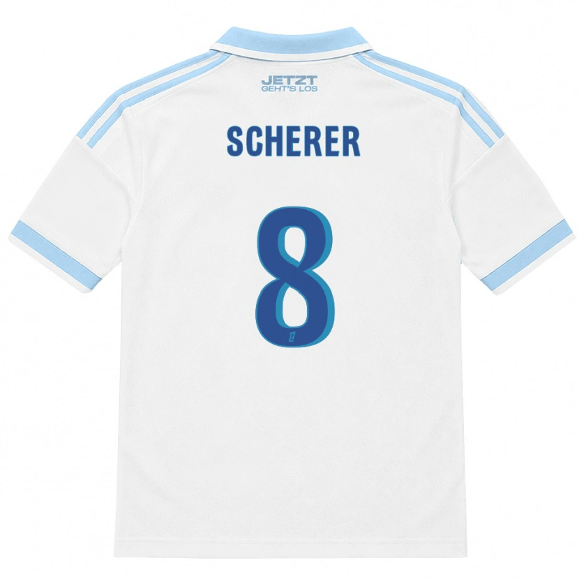 Danxen Herren Louis Scherer #8 Hellblau Weiß Rot Auswärtstrikot Trikot 2026/27 T-Shirt Österreich