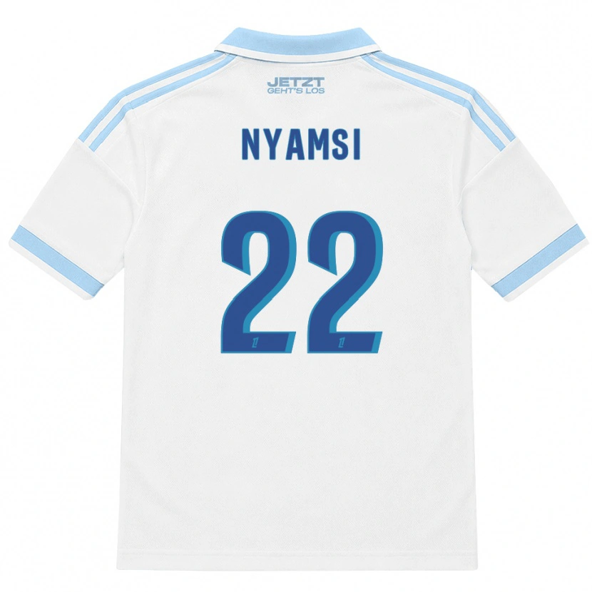 Danxen Herren Gerzino Nyamsi #22 Hellblau Weiß Rot Auswärtstrikot Trikot 2026/27 T-Shirt Österreich