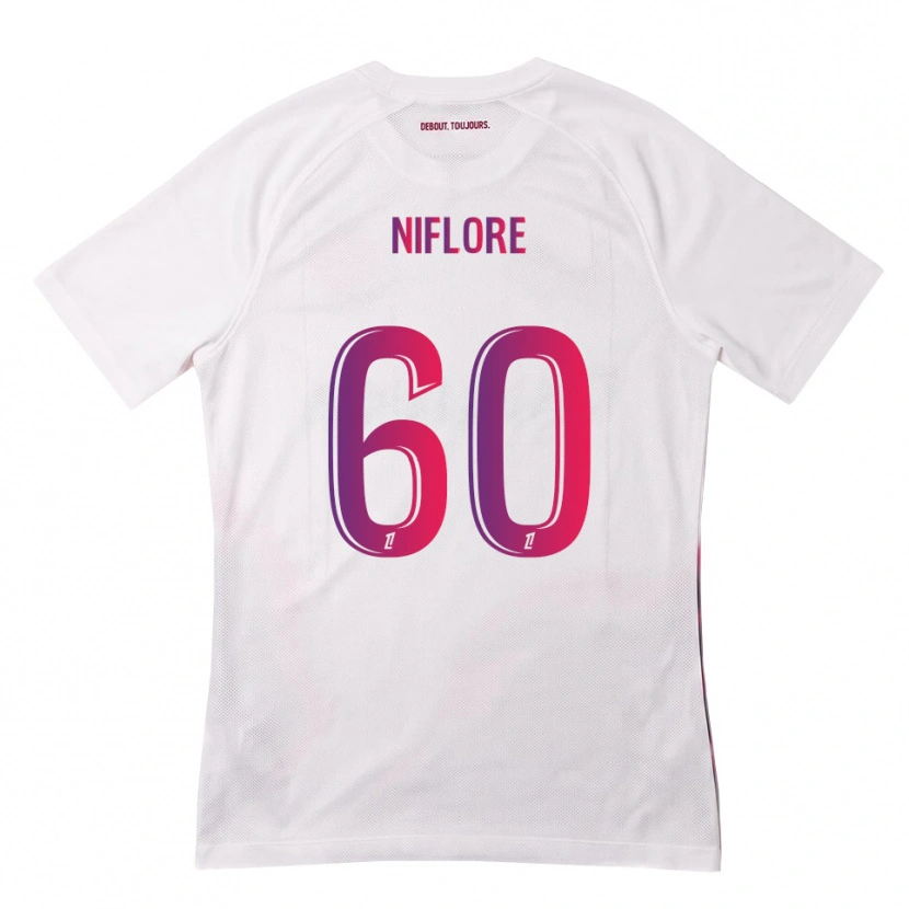 Danxen Herren Mathys Niflore #60 Weiß Pink Lila Auswärtstrikot Trikot 2026/27 T-Shirt Österreich