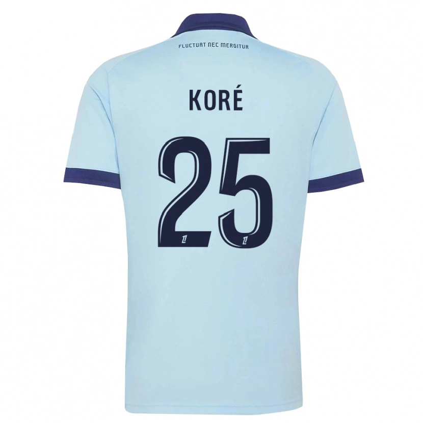 Danxen Herren Yoan Koré #25 Kornblumenblau Schwarz Auswärtstrikot Trikot 2026/27 T-Shirt Österreich