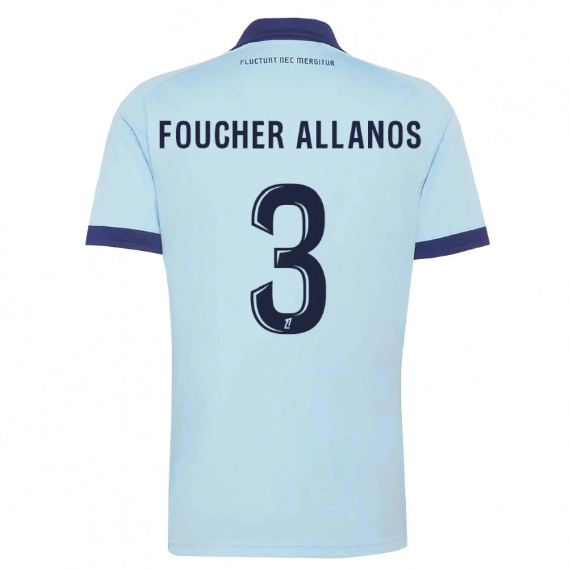 Danxen Herren Ismaël Foucher Allanos #3 Kornblumenblau Schwarz Auswärtstrikot Trikot 2026/27 T-Shirt Österreich