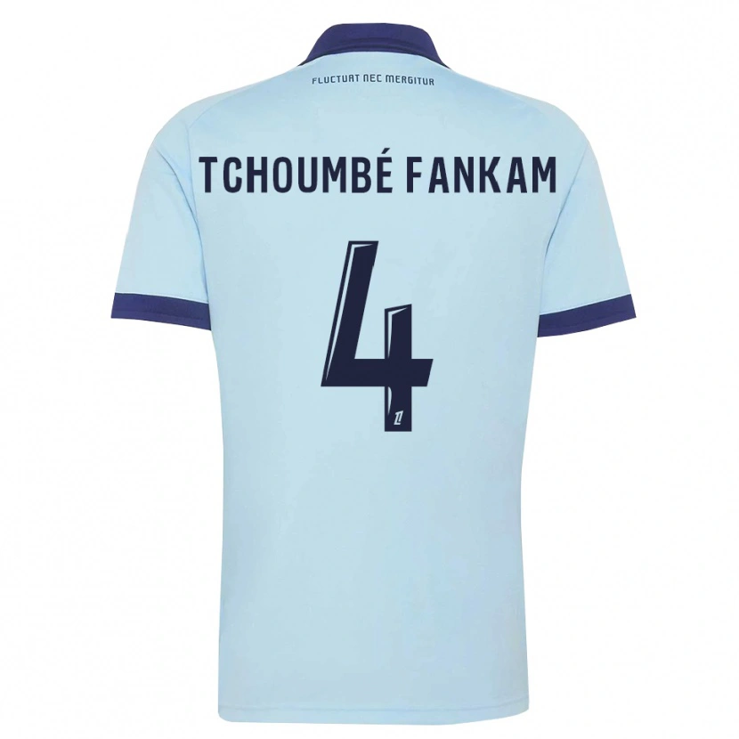 Danxen Herren Erwan Tchoumbé Fankam #4 Kornblumenblau Schwarz Auswärtstrikot Trikot 2026/27 T-Shirt Österreich
