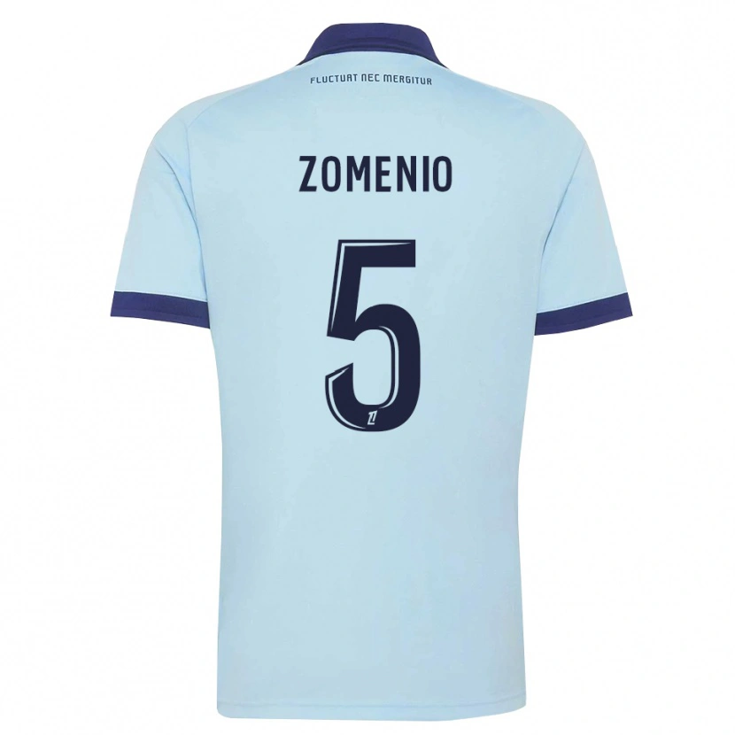 Danxen Herren Paco Zomenio #5 Kornblumenblau Schwarz Auswärtstrikot Trikot 2026/27 T-Shirt Österreich