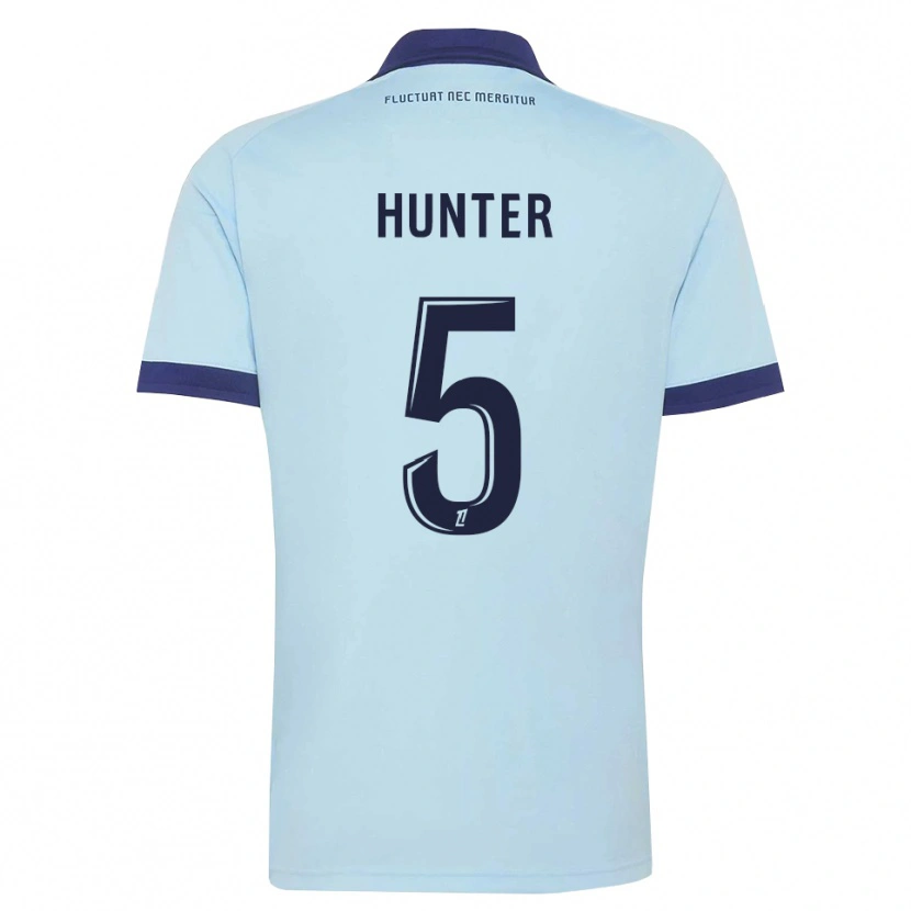 Danxen Herren Sarah Hunter #5 Kornblumenblau Schwarz Auswärtstrikot Trikot 2026/27 T-Shirt Österreich