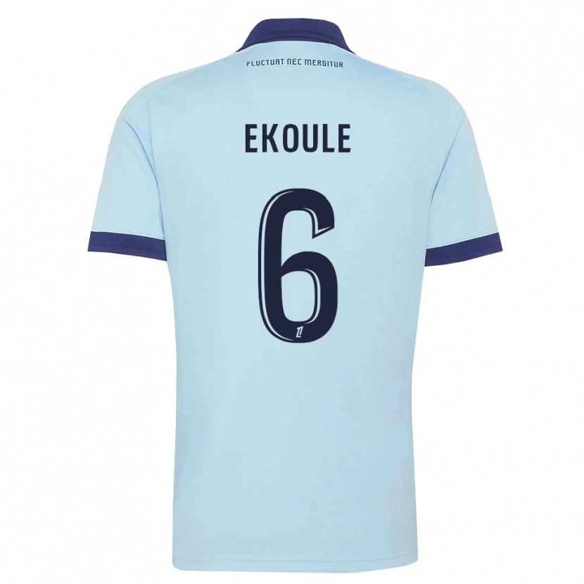 Danxen Herren Lionel Ekoule #6 Kornblumenblau Schwarz Auswärtstrikot Trikot 2026/27 T-Shirt Österreich