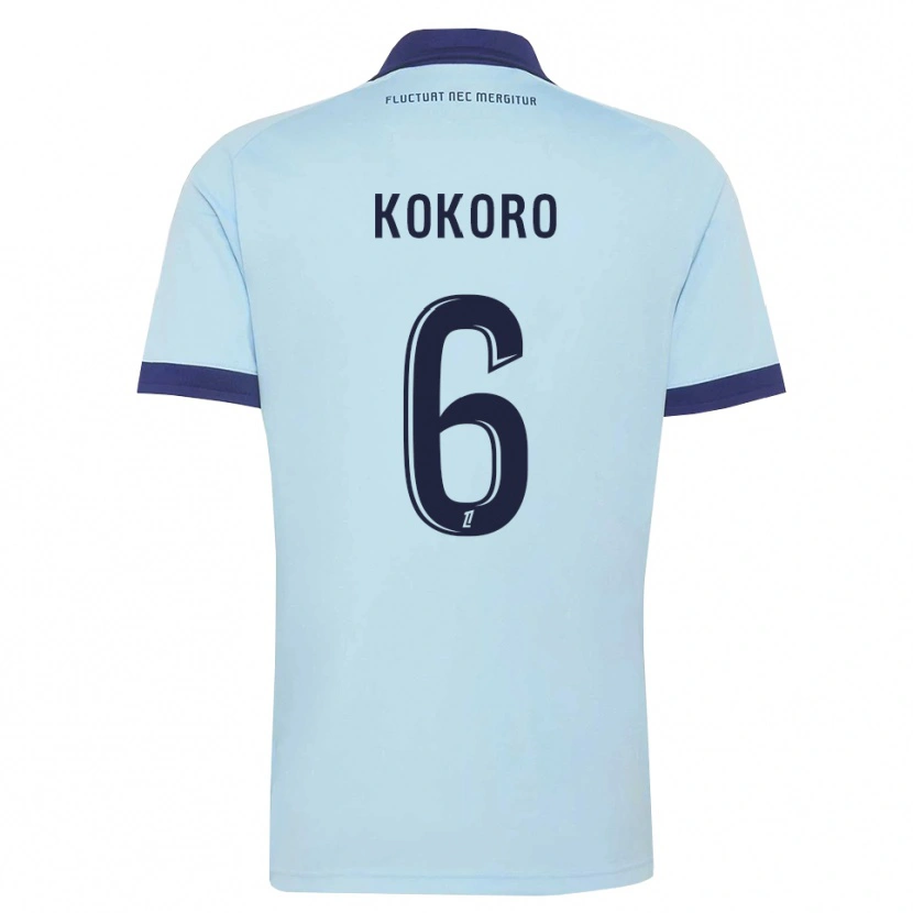 Danxen Herren Clarence Kokoro #6 Kornblumenblau Schwarz Auswärtstrikot Trikot 2026/27 T-Shirt Österreich