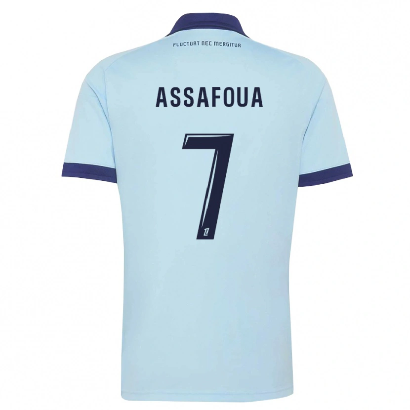 Danxen Herren Nolhan Assafoua #7 Kornblumenblau Schwarz Auswärtstrikot Trikot 2026/27 T-Shirt Österreich