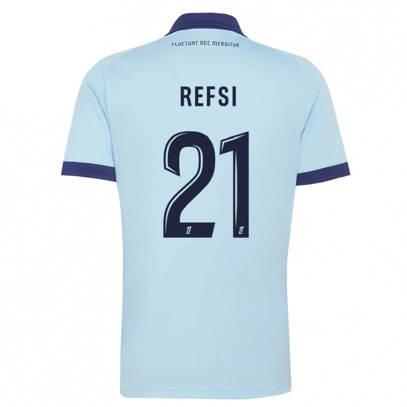 Danxen Herren Ilian Refsi #21 Kornblumenblau Schwarz Auswärtstrikot Trikot 2026/27 T-Shirt Österreich