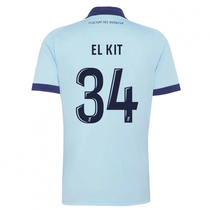 Danxen Herren Kamil El Kit #34 Kornblumenblau Schwarz Auswärtstrikot Trikot 2026/27 T-Shirt Österreich