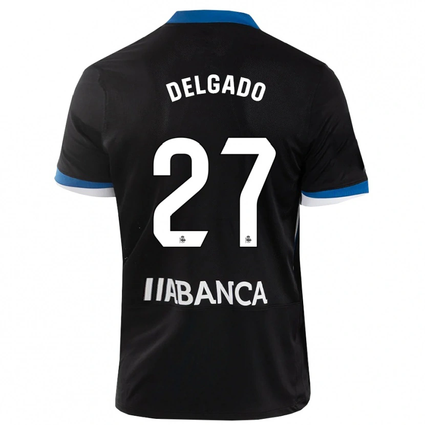 Danxen Herren Álex Delgado #27 Schwarz Blau Weiß Auswärtstrikot Trikot 2026/27 T-Shirt Österreich