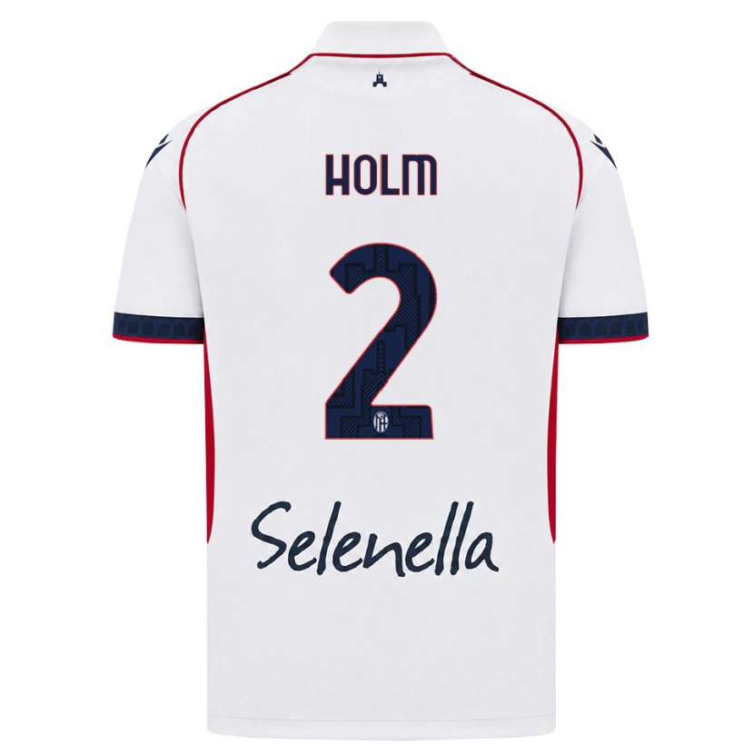 Danxen Herren Emil Holm #2 Weiß Rot Königsblau Auswärtstrikot Trikot 2026/27 T-Shirt Österreich