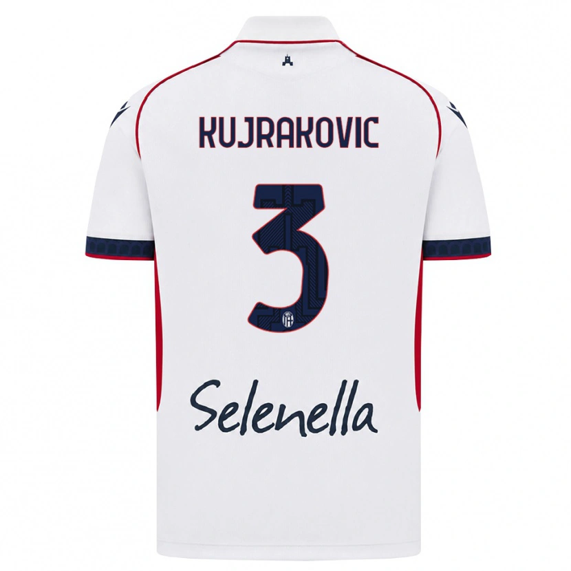 Danxen Herren Minel Kujrakovic #3 Weiß Rot Königsblau Auswärtstrikot Trikot 2026/27 T-Shirt Österreich