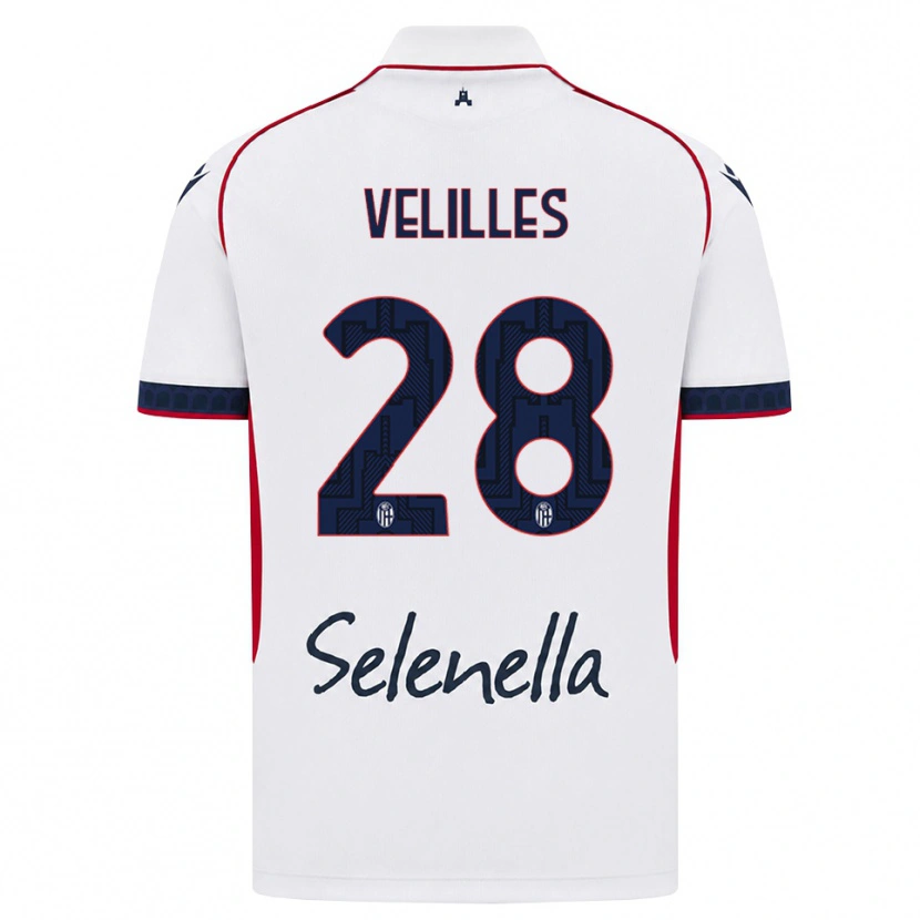 Danxen Herren Aarón Velilles #28 Weiß Rot Königsblau Auswärtstrikot Trikot 2026/27 T-Shirt Österreich