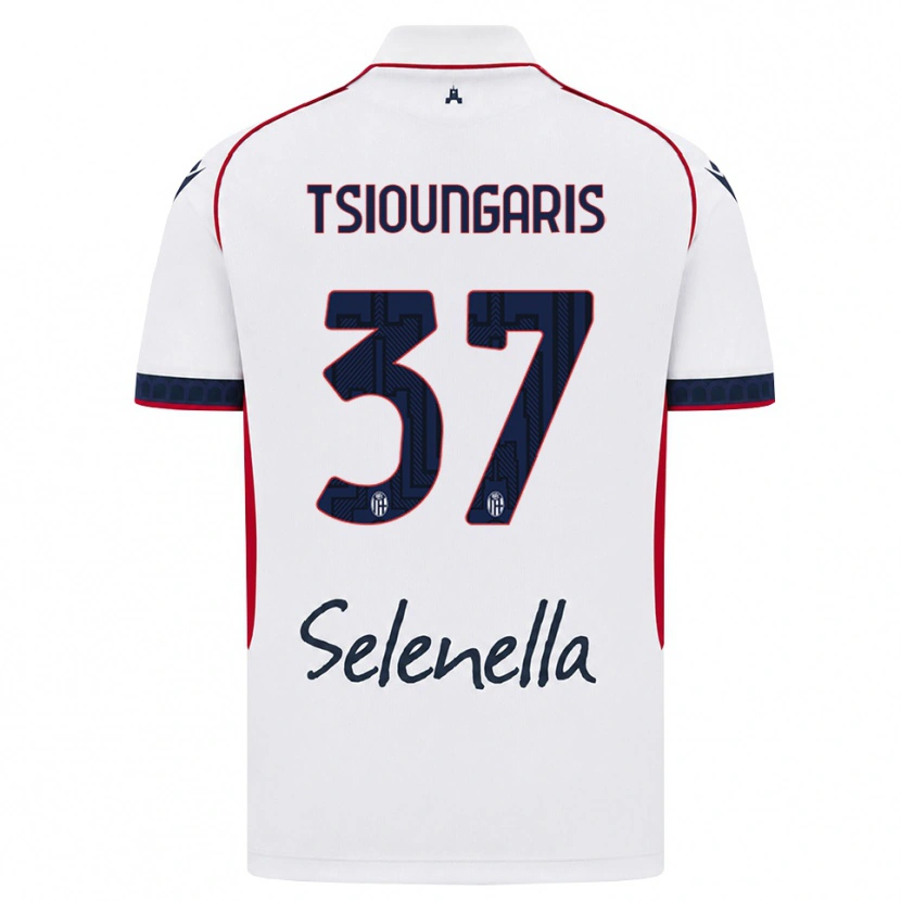 Danxen Herren Theodoros Tsioungaris #37 Weiß Rot Königsblau Auswärtstrikot Trikot 2026/27 T-Shirt Österreich