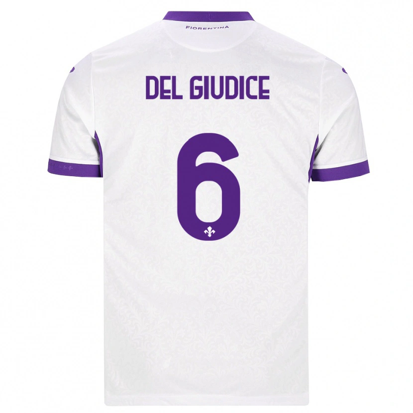 Danxen Herren Nicolas Del Giudice #6 Weiß Lila Auswärtstrikot Trikot 2026/27 T-Shirt Österreich