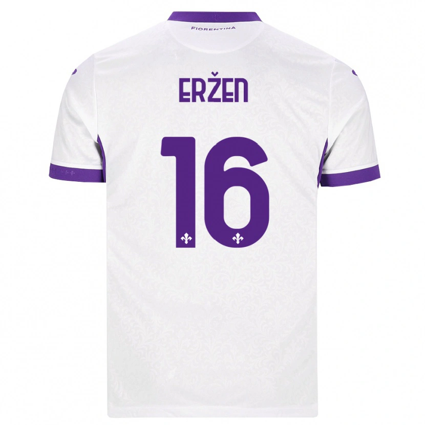 Danxen Herren Kaja Erzen #16 Weiß Lila Auswärtstrikot Trikot 2026/27 T-Shirt Österreich