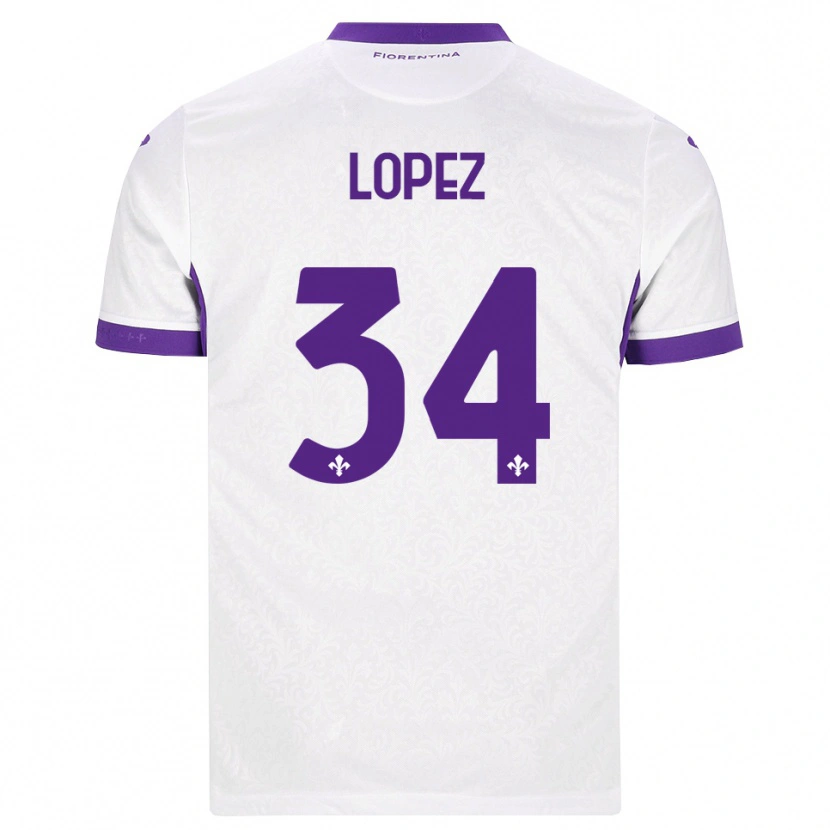 Danxen Herren Lucas López #34 Weiß Lila Auswärtstrikot Trikot 2026/27 T-Shirt Österreich