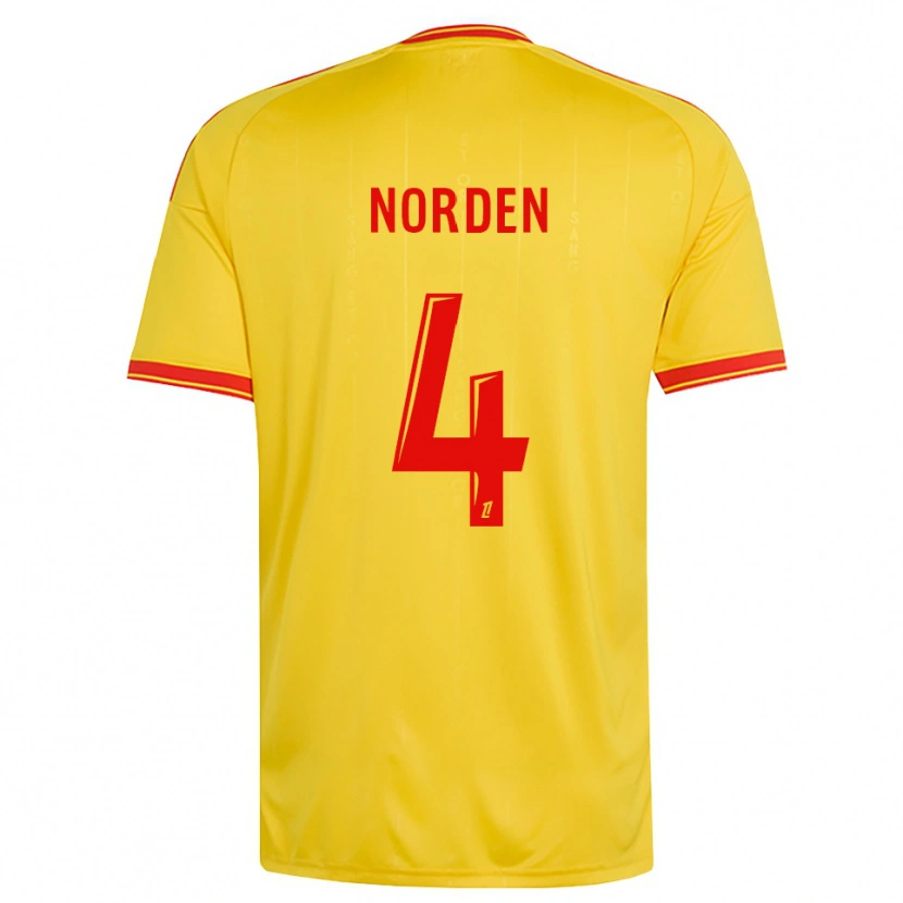 Danxen Damen Doreen Norden #4 Gold Orange Rot Heimtrikot Trikot 2026/27 T-Shirt Österreich