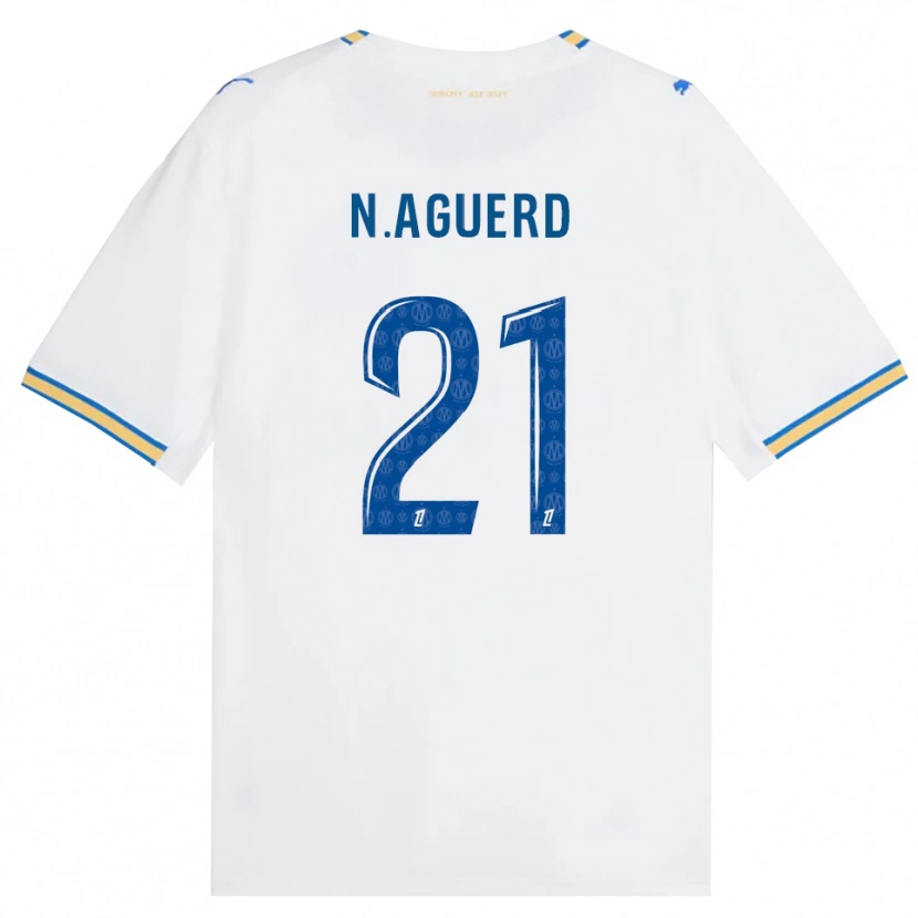 Danxen Damen Nayef Aguerd #21 Dodgerblau Weiß Heimtrikot Trikot 2026/27 T-Shirt Österreich