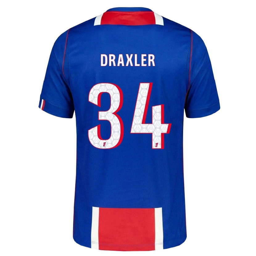 Danxen Damen Julian Draxler #34 Rot Weiß Blau Heimtrikot Trikot 2026/27 T-Shirt Österreich
