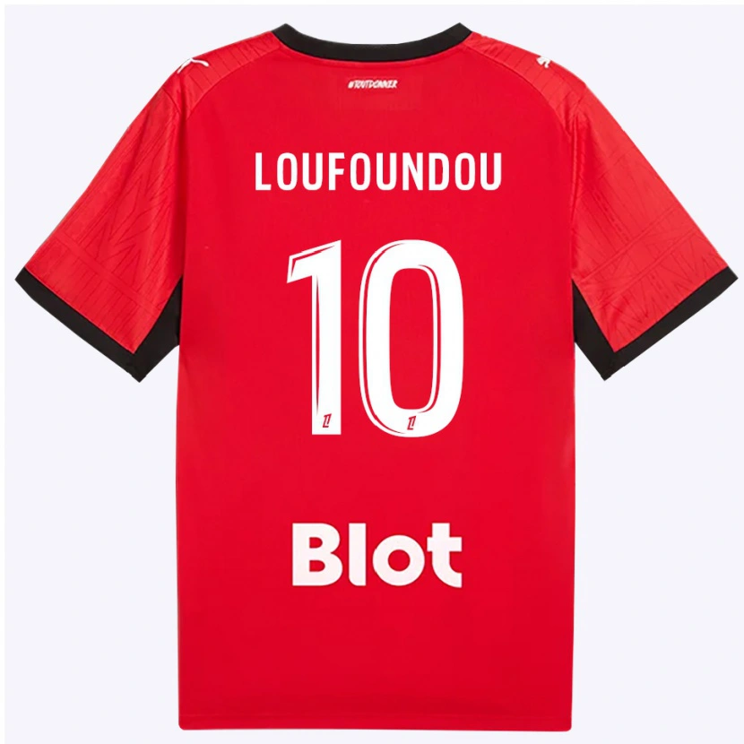 Danxen Damen Noah Loufoundou #10 Rot Schwarz Weiß Heimtrikot Trikot 2026/27 T-Shirt Österreich