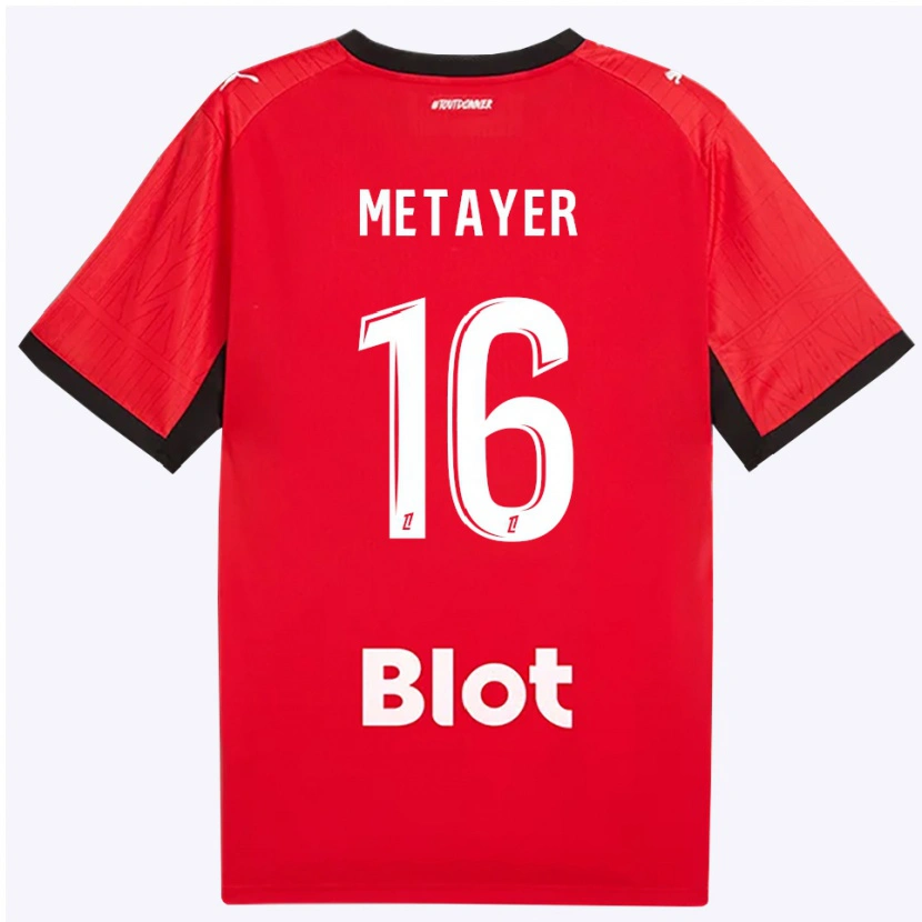 Danxen Damen Maxence Metayer #16 Rot Schwarz Weiß Heimtrikot Trikot 2026/27 T-Shirt Österreich