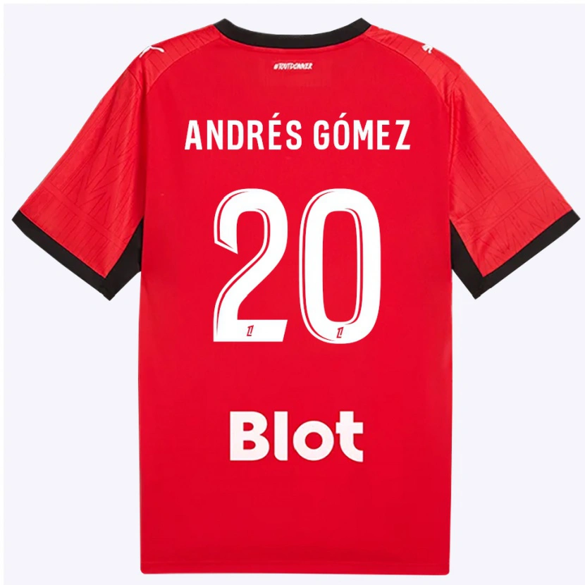 Danxen Damen Carlos Andrés Gómez #20 Rot Schwarz Weiß Heimtrikot Trikot 2026/27 T-Shirt Österreich