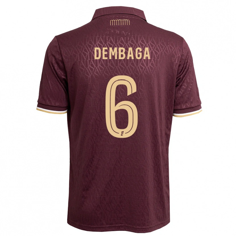 Danxen Damen Boubakar Dembaga #6 Weinrot Sandbraun Auswärtstrikot Trikot 2026/27 T-Shirt Österreich