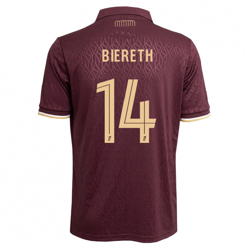 Danxen Damen Mika Biereth #14 Weinrot Sandbraun Auswärtstrikot Trikot 2026/27 T-Shirt Österreich