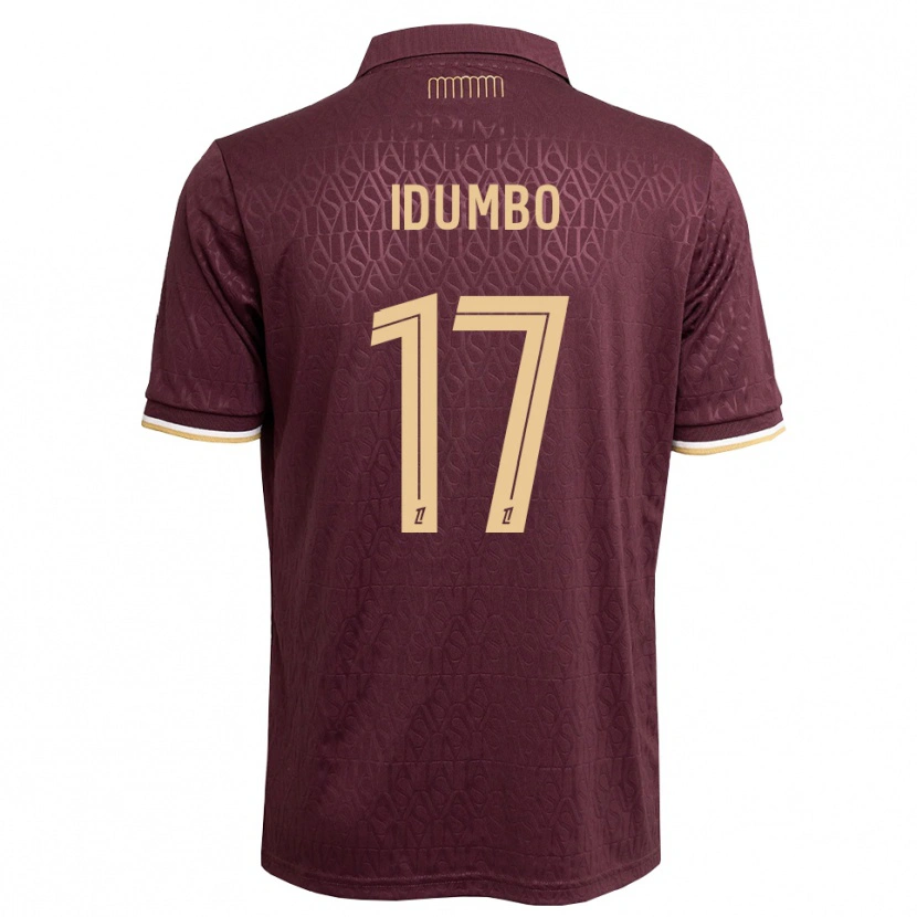 Danxen Damen Stanis Idumbo #17 Weinrot Sandbraun Auswärtstrikot Trikot 2026/27 T-Shirt Österreich
