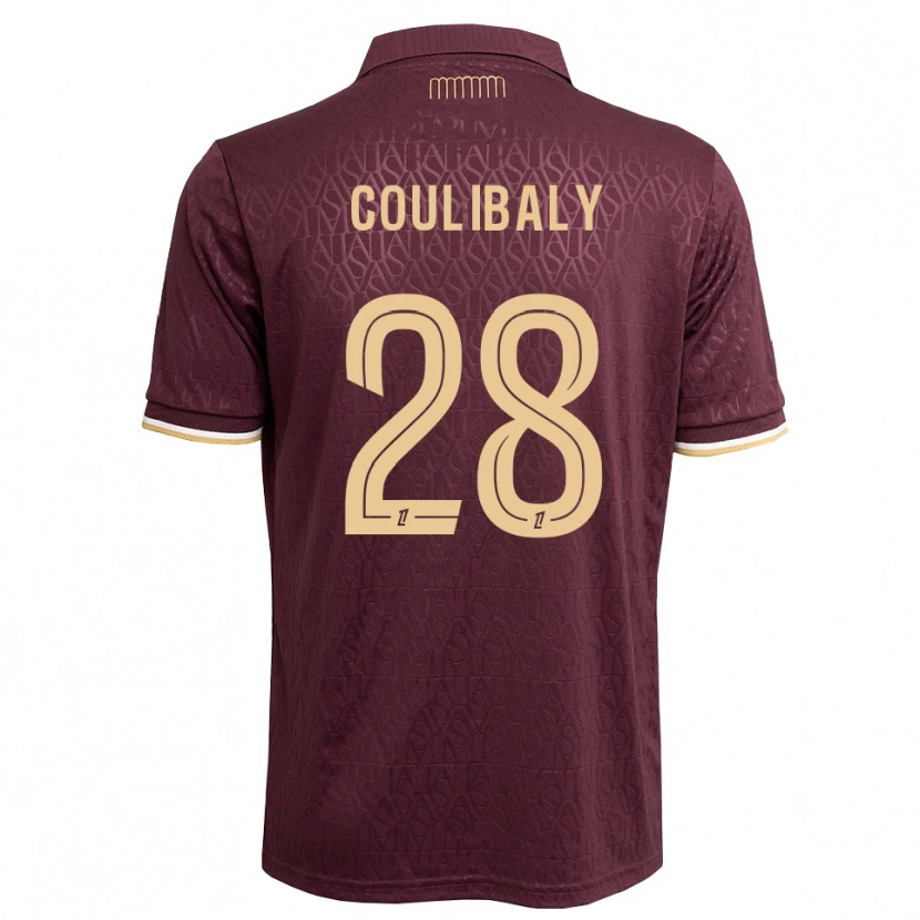 Danxen Damen Mamadou Coulibaly #28 Weinrot Sandbraun Auswärtstrikot Trikot 2026/27 T-Shirt Österreich