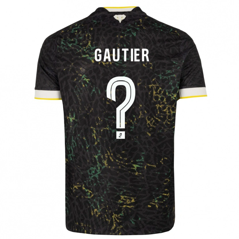 Danxen Damen Louka Gautier #0 Schwarz Weiß Gelb Auswärtstrikot Trikot 2026/27 T-Shirt Österreich