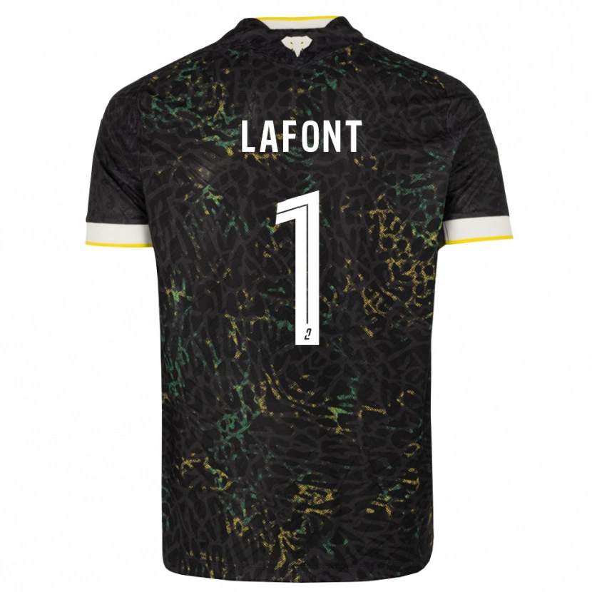 Danxen Damen Alban Lafont #1 Schwarz Weiß Gelb Auswärtstrikot Trikot 2026/27 T-Shirt Österreich