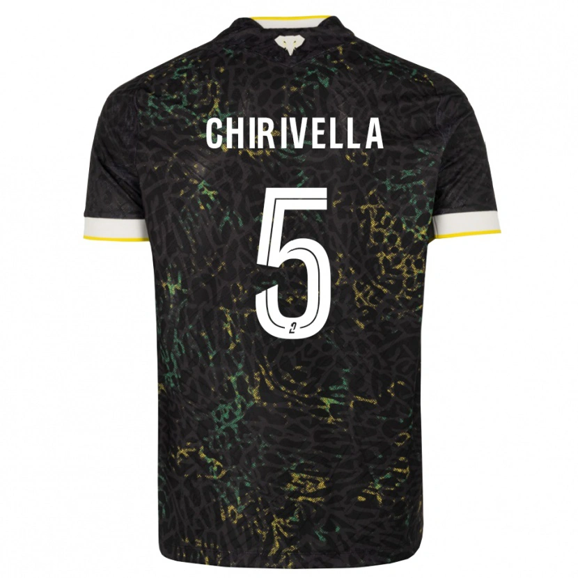 Danxen Damen Pedro Chirivella #5 Schwarz Weiß Gelb Auswärtstrikot Trikot 2026/27 T-Shirt Österreich