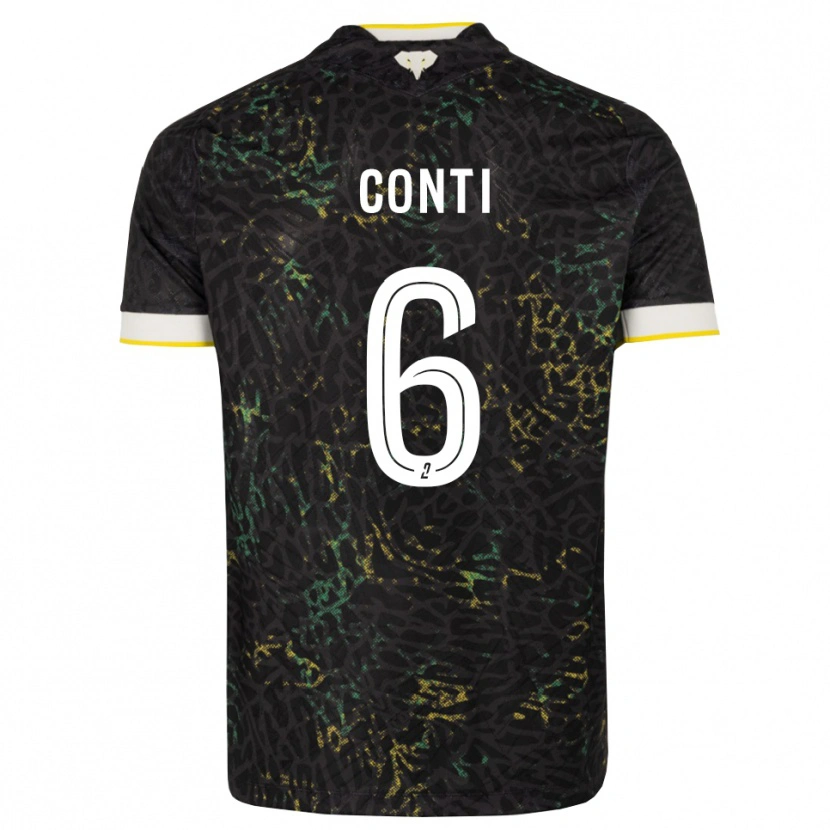Danxen Damen Alexandre Conti #6 Schwarz Weiß Gelb Auswärtstrikot Trikot 2026/27 T-Shirt Österreich