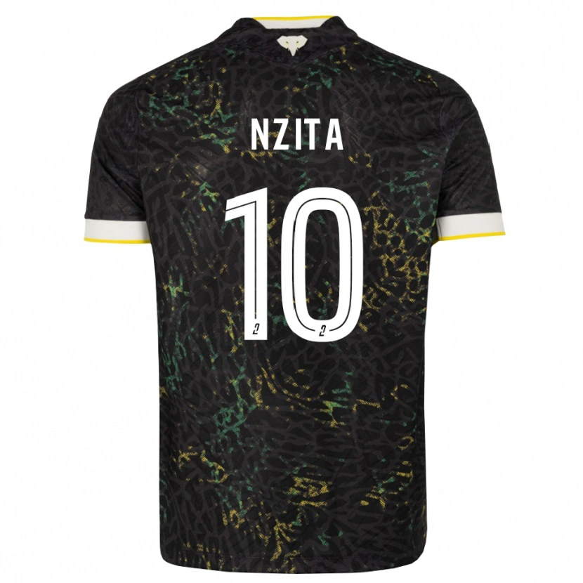 Danxen Damen Brayan Nzita #10 Schwarz Weiß Gelb Auswärtstrikot Trikot 2026/27 T-Shirt Österreich