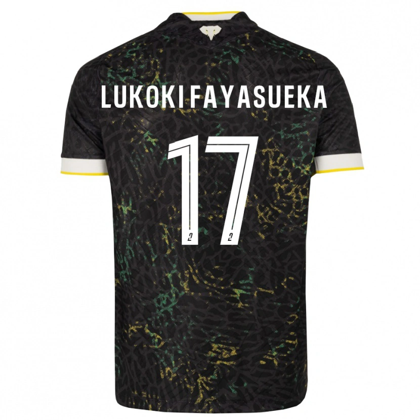 Danxen Damen Kévin Lukoki Fayasueka #17 Schwarz Weiß Gelb Auswärtstrikot Trikot 2026/27 T-Shirt Österreich