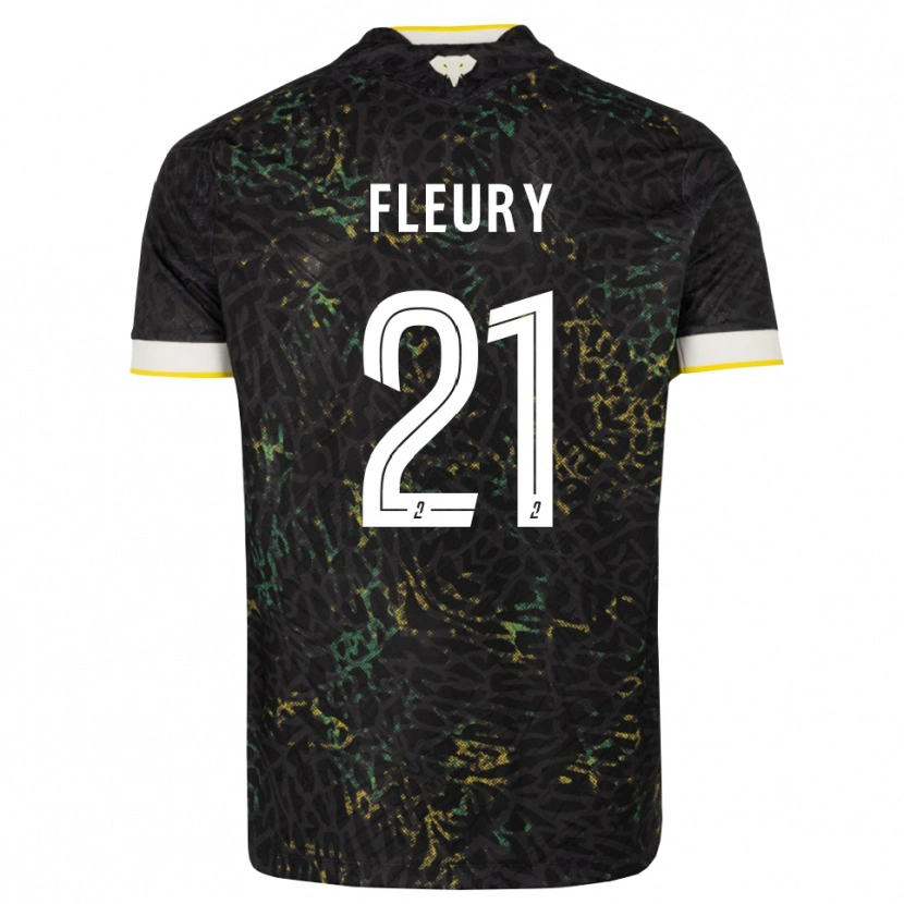 Danxen Damen Louise Fleury #21 Schwarz Weiß Gelb Auswärtstrikot Trikot 2026/27 T-Shirt Österreich