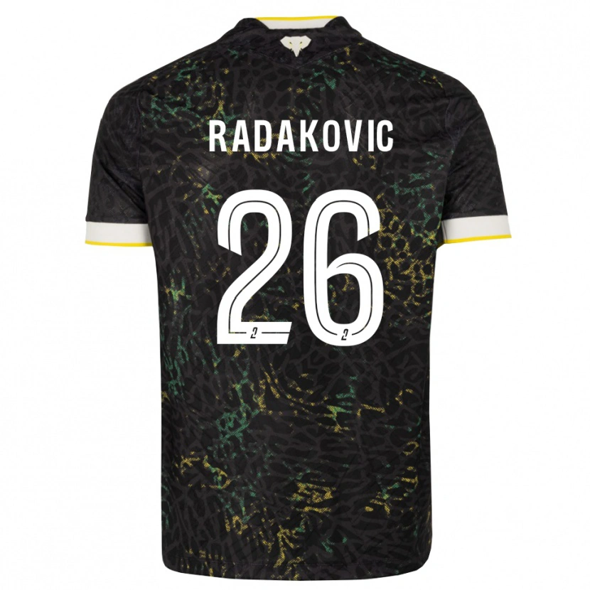 Danxen Damen Uros Radakovic #26 Schwarz Weiß Gelb Auswärtstrikot Trikot 2026/27 T-Shirt Österreich