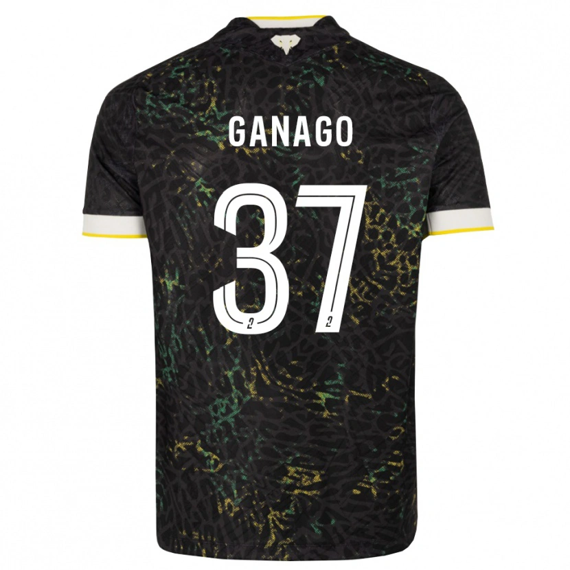 Danxen Damen Ignatius Ganago #37 Schwarz Weiß Gelb Auswärtstrikot Trikot 2026/27 T-Shirt Österreich