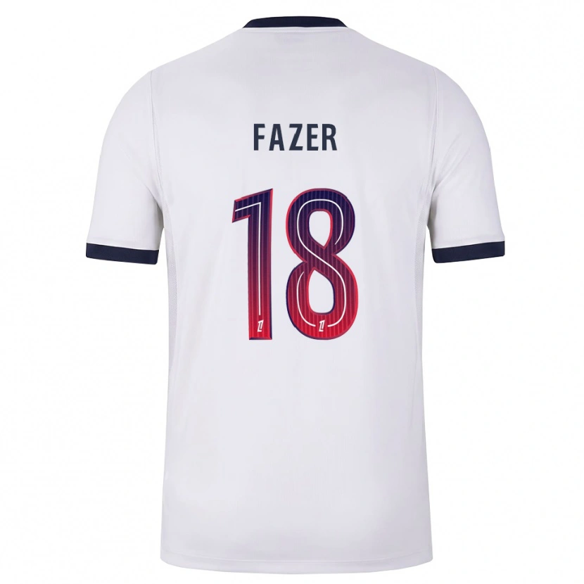 Danxen Damen Laurina Fazer #18 Weiß Schwarz Rot Auswärtstrikot Trikot 2026/27 T-Shirt Österreich