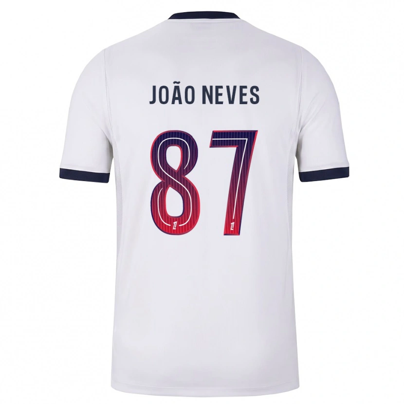 Danxen Damen João Neves #87 Weiß Schwarz Rot Auswärtstrikot Trikot 2026/27 T-Shirt Österreich