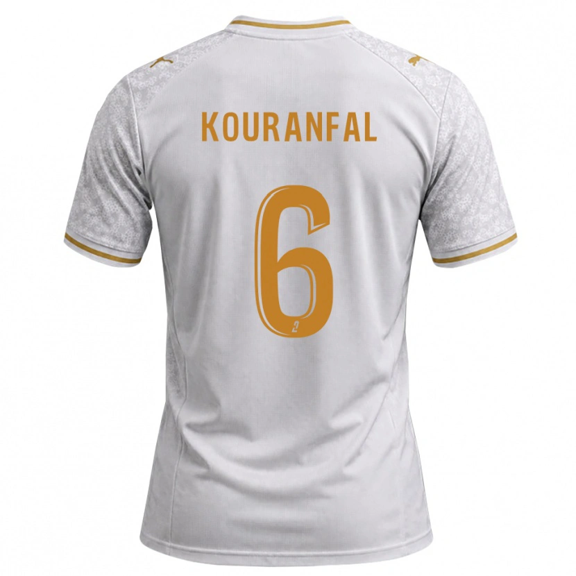 Danxen Damen Chamsedin Kouranfal #6 Weiß Grau Goldrute Auswärtstrikot Trikot 2026/27 T-Shirt Österreich