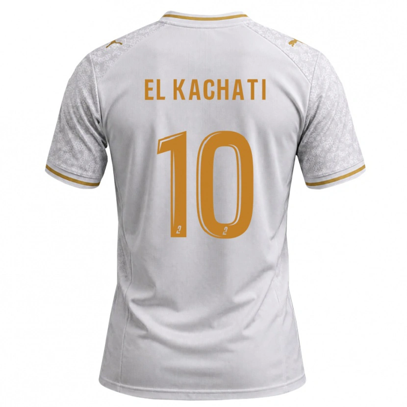 Danxen Damen Youssef El Kachati #10 Weiß Grau Goldrute Auswärtstrikot Trikot 2026/27 T-Shirt Österreich